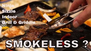 Ninja Sizzle Smokeless Indoor Grill amp Griddle  ModelGR101 First Try and Review [upl. by Woodman]