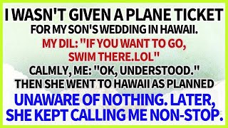 I wasnt given a plane ticket for my sons wedding in Hawaii DIL Swim if you want to come [upl. by Gnehs282]