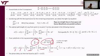 Lecture22 Ray Pencils Divergence Factor Solving the Eikonal and Transport Equations [upl. by Dronski]