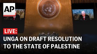 LIVE UN debates after approving resolution granting new rights to the state of Palestine [upl. by Ffilc]