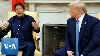 US President Donald Trump and Pakistans PM Imran Khan On Kashmir at Bilateral Meeting [upl. by Yornek]