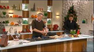 SATURDAY KITCHEN RECIPE Nick Nairn LOBSTER BAKED POTATO [upl. by Gnen]