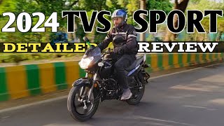 2024 TVS Sport Detailed Review  कम कीमत में क्यों सबसे बेहेतर  PoweronTorque [upl. by Smitt]