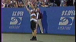 1995 US Open Agassi Corretja 2nd and Highlights [upl. by Beuthel404]