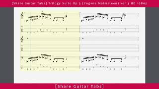 Share Guitar Tabs Trilogy Suite Op 5 Yngwie Malmsteen ver 3 HD 1080p [upl. by Bouzoun]