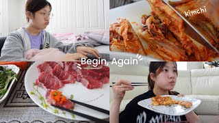 Begin Again🍚  what I ate at home [upl. by Llerat]