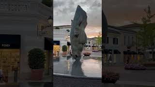 The Horse Head Fountain at Serravalle Outlet by Nic FiddianGreen  🇮🇹 italy [upl. by Ravens117]