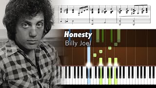 Billy Joel  Honesty  Accurate Piano Tutorial with Sheet Music [upl. by Ymarej130]