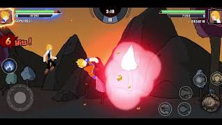 Stickman Son Goku super Saiyan vs Android 18 [upl. by Liv]