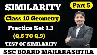 Similarity PS13 Test of Similarity  Geometry 10th Class  SSC board Maharashtra  Dinesh Sir [upl. by Pyne]