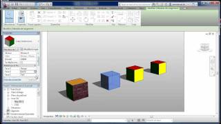 Revit Architecture  Faire varier le matériau des faces dune famille BIM de manière indépendante [upl. by Deyas250]