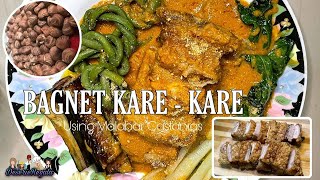 KARE  KARENG BAGNET USING MALABAR CASTANIAS  CRISPY PORK KARE KARE RECIPE [upl. by Meesak527]