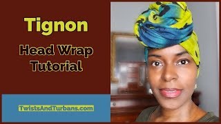 Tignon Headwrap Tutorial  A 19th Century Style [upl. by Ahsimat]