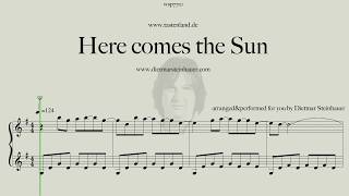 Here comes the Sun  Easy Piano [upl. by Benia]