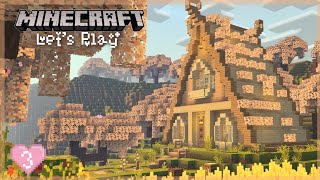 Upgrading our House  Building a Windmill🌾🌸  Ep 3  MCPE 120 Lets Play Cute Cottagecore [upl. by Jacinto24]