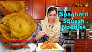 Spaghetti Squash Noodles Recipe by Nisa [upl. by Yesnyl23]