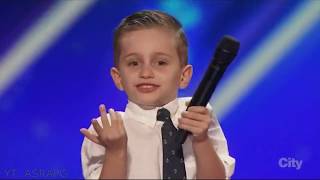 Youngest Americas Got Talent Comedian  Nathan Bockstahler  Full Audition amp Performances [upl. by Ayalat]