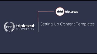 Setting Up Content Templates Level 3  TSU [upl. by Mehelhteb]