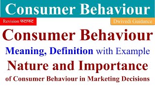 Consumer Behaviour Definition Nature of Consumer Behaviour Importance of Consumer Behaviour bba [upl. by Ilagam]