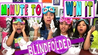 Blindfolded Minute To Win It With Txunamy  CHALLENGES  GEM Sisters [upl. by Naillil391]