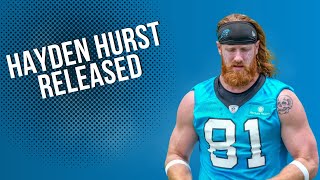 The Carolina Panthers Release TE Hayden Hurst [upl. by Donavon110]