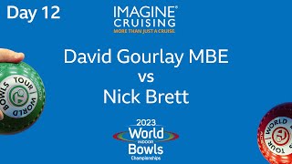 World Indoor Bowls Championship 2023  David Gourlay MBE vs Nick Brett  Day 12 Match 4 [upl. by Naesyar]