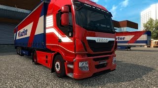 ETS 2 123 Vanilla Iveco Stralis HiWay Amsterdam  Lille [upl. by Ahsilram]