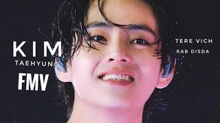 Kim Taehyung ✨🔥  Tere Vich Rab Disda 💜🦋  FMV [upl. by Romilly435]