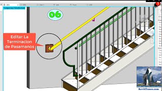 Revit 2024 Tutorial  06 Escaleras  Terminacions en Pasamanos de Escaleras Continuacion [upl. by Osterhus]