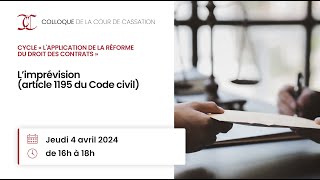 L’imprévision article 1195 du Code civil [upl. by Osnofla]