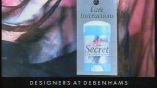 Debenhams advert promoting Secret  Broadcast 2nd November 1999 Channel 4 UK [upl. by Sallyanne905]