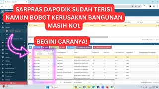 CARA MENGISI SARPRAS DI DAPODIK 2024C  MENGUPDATE KERUSAKAN BANGUNAN [upl. by Casilde]