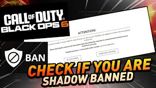 How to check if you are SHADOW BANNED in Black Ops 6  Warzone  MW3 [upl. by Byrd199]