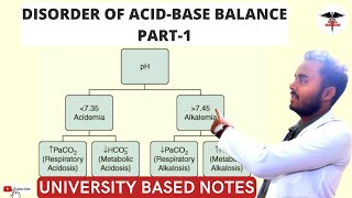 Disorder of acid base balance  Part 1  Acidosis [upl. by Jacky382]