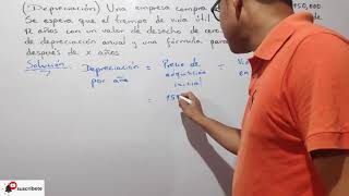 CÁLCULO DE LA DEPRECIACIÓN DEL COSTO DE UNA MAQUINARIA DESPUÉS DE X AÑOS [upl. by Nasho]