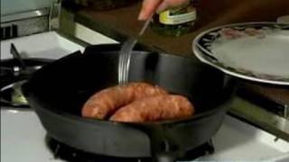 How to Make Tapas  Frying Chorizo For Chorizo A La Sidra [upl. by Adnerak]