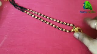 Mangalsutra making at homeeasy beaded jewellery making [upl. by Marquis530]