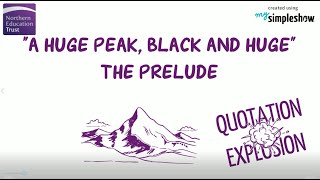 Quotation Explosion  A huge peak black and huge The Prelude Power and Conflict Poetry [upl. by Portia]