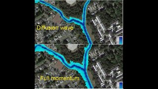 HEC RAS 2D Flood modelling Diffusion wave vs Full momentum [upl. by Emelita]