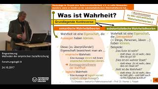 Sozialwissenschaftliche Forschungslogik  Teil 3 von 6  Prof Dr Werner J Patzelt [upl. by Nangem]