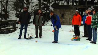 Eisstockschießen bei der Gießenbachmühle 31122010 [upl. by Nauqet]