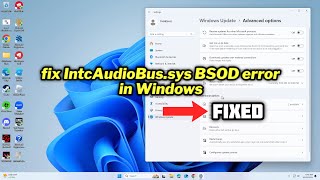 FIXED IntcAudioBussys BSOD error in Windows [upl. by Kiki]