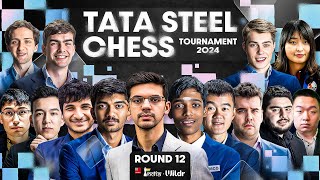 Tata Steel Chess 2024 Round 12  Will Vidit become India no1 on Sagars bday [upl. by Ardnasal793]