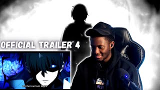 SOLO LEVELING OFFICIAL TRAILER 4 REACTION [upl. by Haorbed]