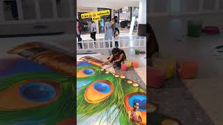 Kitni acchi morpankhi Bani diwali rangoli painting song music [upl. by Hinch86]