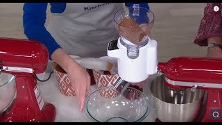 KitchenAid Sifter Stand Mixer Attachment with Scale on QVC [upl. by Annuhsal]