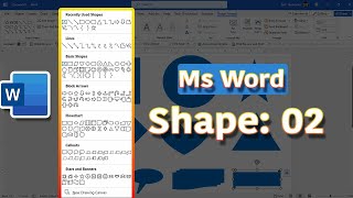 Shape Part 02 Ms word  Advanced Shape Tutorial  Curve shape Freeform Shape Pan shape [upl. by Brigit]