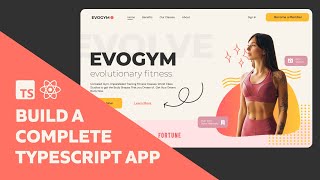 Build a Complete Typescript React Fitness Application for Beginners  Responsive [upl. by Anivad826]