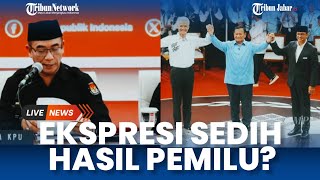 Momen Ketua KPU Menahan Tangis Suara Bergetar Hingga Mata Berkacakaca Saat Baca Pengumuman Pemilu [upl. by Ardnu]