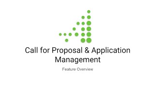 Call for Proposal amp Application Management via the Amp Impact Grant Management Package [upl. by Forest]